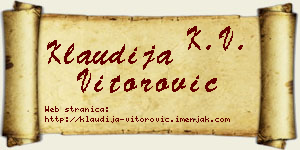 Klaudija Vitorović vizit kartica